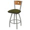Holland Bar Stool Co 30" Swivel Counter Stool, Nickel Finish, Med Back, Graph Parrot Seat X830 - alternate 1